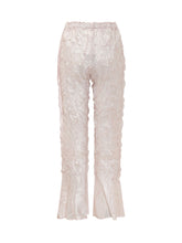 GONGDID DESIGN - Pleated Pants with Elastic Waist and Flared Hem - Pink - LIDIASHOPPING® - Official Website