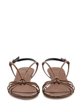AEYDE - Sandali Amara Patent con Cinturini Incrociati - Marrone - LIDIASHOPPING® - Official Website