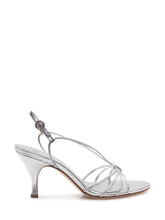 AEYDE - Solange Sandals with Straps and Ankle Strap - Silver - LIDIASHOPPING® - Official Website