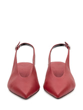 AEYDE - Camilla Slingback Flats with Pointed Toe - Red - LIDIASHOPPING® - Official Website