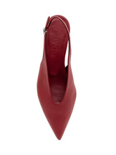 AEYDE - Camilla Slingback Flats with Pointed Toe - Red - LIDIASHOPPING® - Official Website
