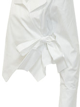 BALOSSA - Nora Shirt with Wide Collar and Wrap Closure - White - LIDIASHOPPING® - Official Website