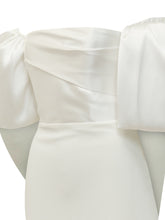 SOLACE LONDON - Flori Abito Lungo con Maniche a Palloncino - Bianco - LIDIASHOPPING® - Official Website