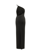 SOLACE LONDON - Alexandra Abito Lungo con Maniche Voluminose - Nero - LIDIASHOPPING® - Official Website