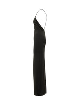SOLACE LONDON - Alexandra Abito Lungo con Maniche Voluminose - Nero - LIDIASHOPPING® - Official Website