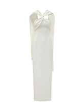 SOLACE LONDON - Rona Abito Lungo Monospalla - Bianco - LIDIASHOPPING® - Official Website