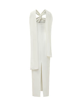 SOLACE LONDON - Rona Abito Lungo Monospalla - Bianco - LIDIASHOPPING® - Official Website