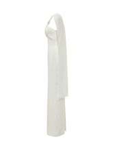 SOLACE LONDON - Rona Abito Lungo Monospalla - Bianco - LIDIASHOPPING® - Official Website