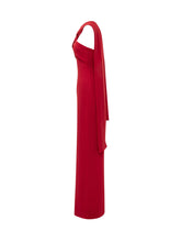SOLACE LONDON - Rona Abito Lungo con Nodo - Rosso - LIDIASHOPPING® - Official Website