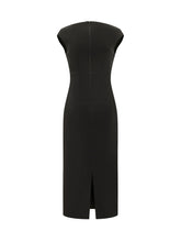 SOLACE LONDON - Monica Abito Midi con Scollo Ampio - Nero - LIDIASHOPPING® - Official Website