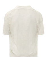 AMARANTO - Short Sleeve Knit Shirt - White - LIDIASHOPPING® - Official Website
