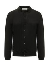 AMARANTO - Polo in Maglia Traforata a Righe Verticali - Nero - LIDIASHOPPING® - Official Website