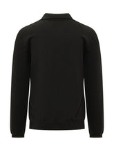 AMARANTO - Polo in Maglia Traforata a Righe Verticali - Nero - LIDIASHOPPING® - Official Website