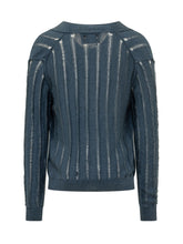 AMARANTO - Knit Buttoned Cardigan - Blue - LIDIASHOPPING® - Official Website