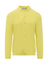 AMARANTO - Long Sleeve Openwork Knit Sweater - Yellow - LIDIASHOPPING® - Official Website