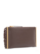 ELISABETTA FRANCHI - Pochette con Frange e Zip - Marrone - LIDIASHOPPING® - Official Website