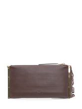 ELISABETTA FRANCHI - Pochette con Frange e Zip - Marrone - LIDIASHOPPING® - Official Website