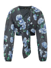 LAVI - Cactus Floral Print Top - Blue - LIDIASHOPPING® - Official Website