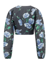 LAVI - Cactus Floral Print Top - Blue - LIDIASHOPPING® - Official Website