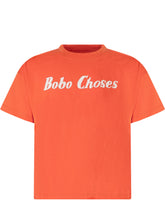 BOBO CHOSES - Printed Logo T-shirt - Orange - LIDIASHOPPING® - Official Website