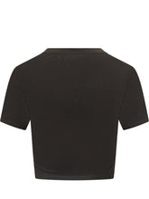 FIORUCCI - T-shirt Cropped con Stampa Grafica - Nero - LIDIASHOPPING® - Official Website
