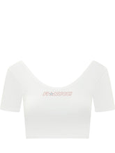 FIORUCCI - Logo T-shirt with Wide Neckline - White - LIDIASHOPPING® - Official Website