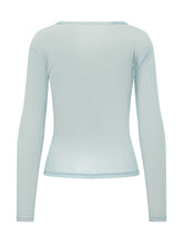 FIORUCCI - Long Sleeve Tulle Top with Print - Blue - LIDIASHOPPING® - Official Website