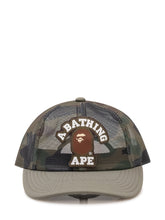 BAPE - Cappellino Trucker con Patch Logo - Verde - LIDIASHOPPING® - Official Website
