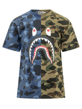 BAPE - T-shirt with Graphic Print and Camouflage Pattern - Multicolor - LIDIASHOPPING® - Official Website
