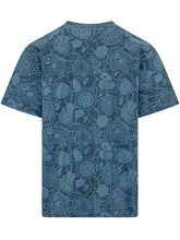 BAPE - T-shirt Fit Giapponese con Stampa Floreale - Blu - LIDIASHOPPING® - Official Website