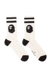 BAPE - Ape Head Line Socks - White - LIDIASHOPPING® - Official Website