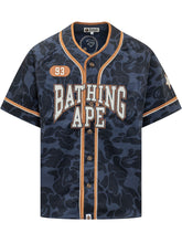BAPE - Camouflage Baseball Shirt - Blue - LIDIASHOPPING® - Official Website