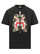 BAPE - T-shirt with Graphic Print and Logo - Black - LIDIASHOPPING® - Official Website