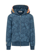 BAPE - Felpa con Cappuccio Zip Fit Giapponese - Blu - LIDIASHOPPING® - Official Website