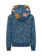 BAPE - Felpa con Cappuccio Zip Fit Giapponese - Blu - LIDIASHOPPING® - Official Website