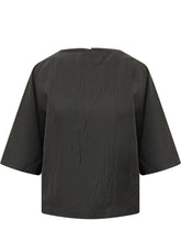 STUDIO NICHOLSON - Top a Maniche Corte con Girocollo - Nero | Lidia Shopping | Official Website