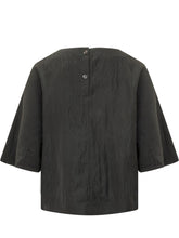 STUDIO NICHOLSON - Top a Maniche Corte con Girocollo - Nero | Lidia Shopping | Official Website