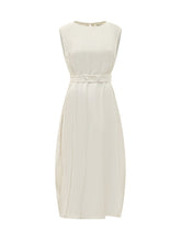 STUDIO NICHOLSON - Abito con Spalline Larghe e Cintura - Bianco | Lidia Shopping ® | Official Website