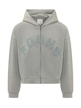 FOUND - Hooded Zip Sweatshirt with Logo - Grey - LIDIASHOPPING® - Official Website
