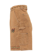 FOUND - Embroidered Floral Shorts - Brown - LIDIASHOPPING® - Official Website