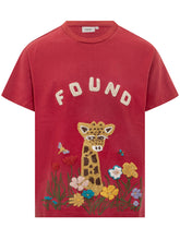 FOUND - Graphic Embroidered T-shirt - Red - LIDIASHOPPING® - Official Website