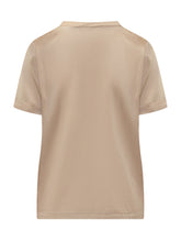 LA FEMME - Satin Crewneck T-shirt - Beige - LIDIASHOPPING® - Official Website