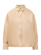 LA FEMME - Mikado Oversized Shirt - Gold - LIDIASHOPPING® - Official Website