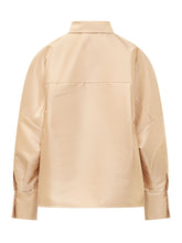 LA FEMME - Mikado Oversized Shirt - Gold - LIDIASHOPPING® - Official Website