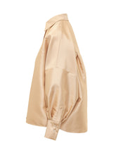 LA FEMME - Mikado Oversized Shirt - Gold - LIDIASHOPPING® - Official Website