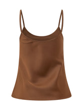 LA FEMME - Top con Spalline e Scollo Ampio - Marrone - LIDIASHOPPING® - Official Website