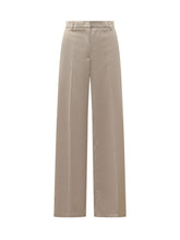 LA FEMME - Wide Leg Creased Pants - Grey - LIDIASHOPPING® - Official Website