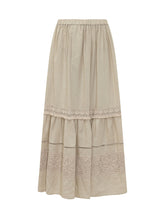 WEEKEND by MAX MARA - Gonna con Balze e Ricami - Beige - LIDIASHOPPING® - Official Website