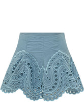 CHARO RUIZ IBIZA - Gonna Corta Sail con Ricamo - Blu | Lidia Shopping | Official Website