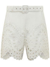 CHARO RUIZ IBIZA - Dune Shorts with Broderie Details - White - LIDIASHOPPING® - Official Website